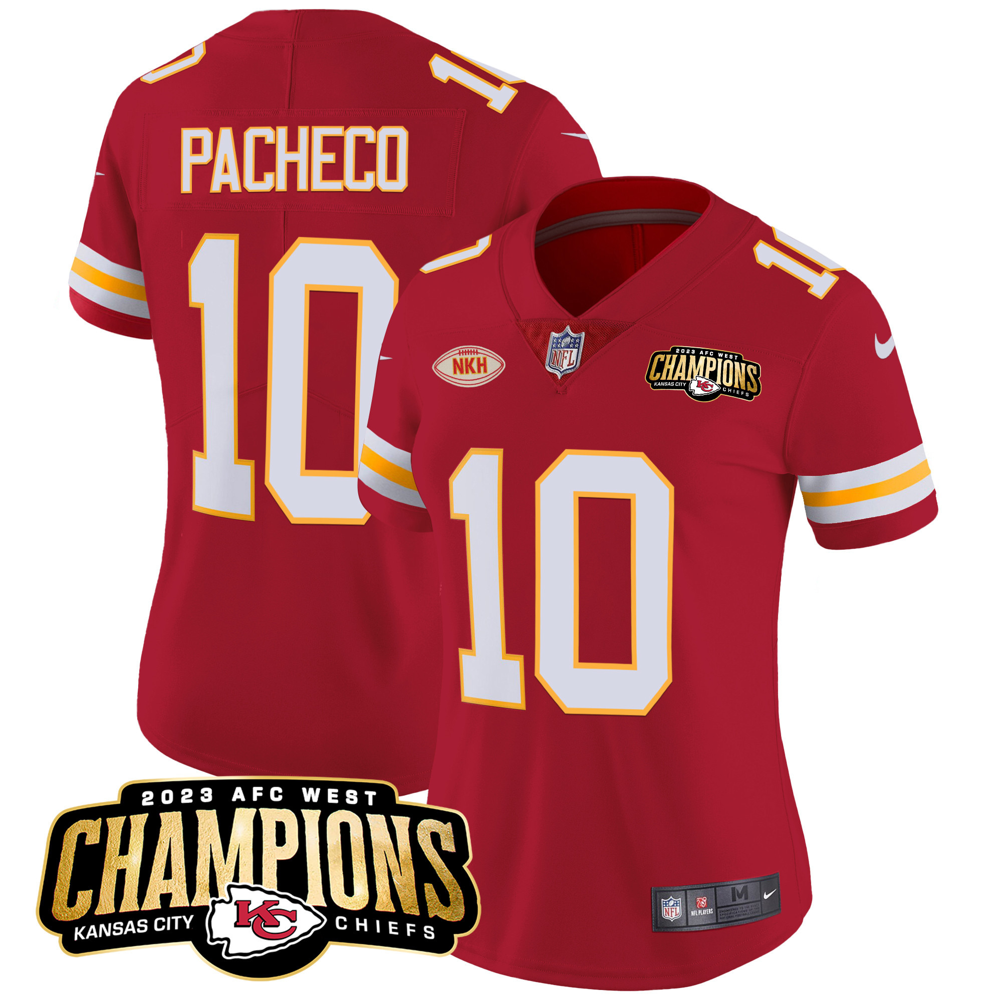 Women's Chiefs 2023 AFC West Champions Patch Vapor Limited Jersey - All Stitched - Image 34