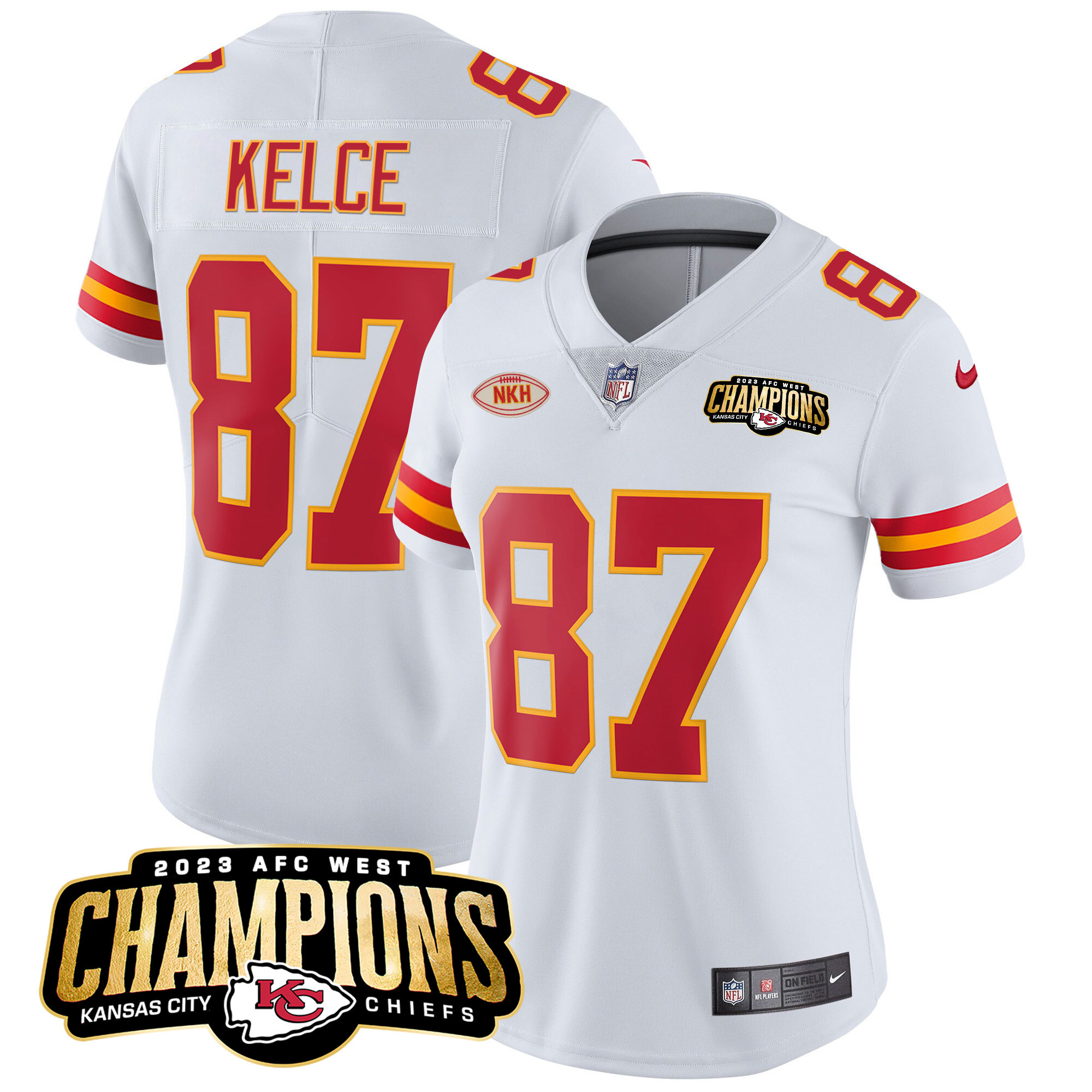 Women's Chiefs 2023 AFC West Champions Patch Vapor Limited Jersey - All Stitched - Image 38