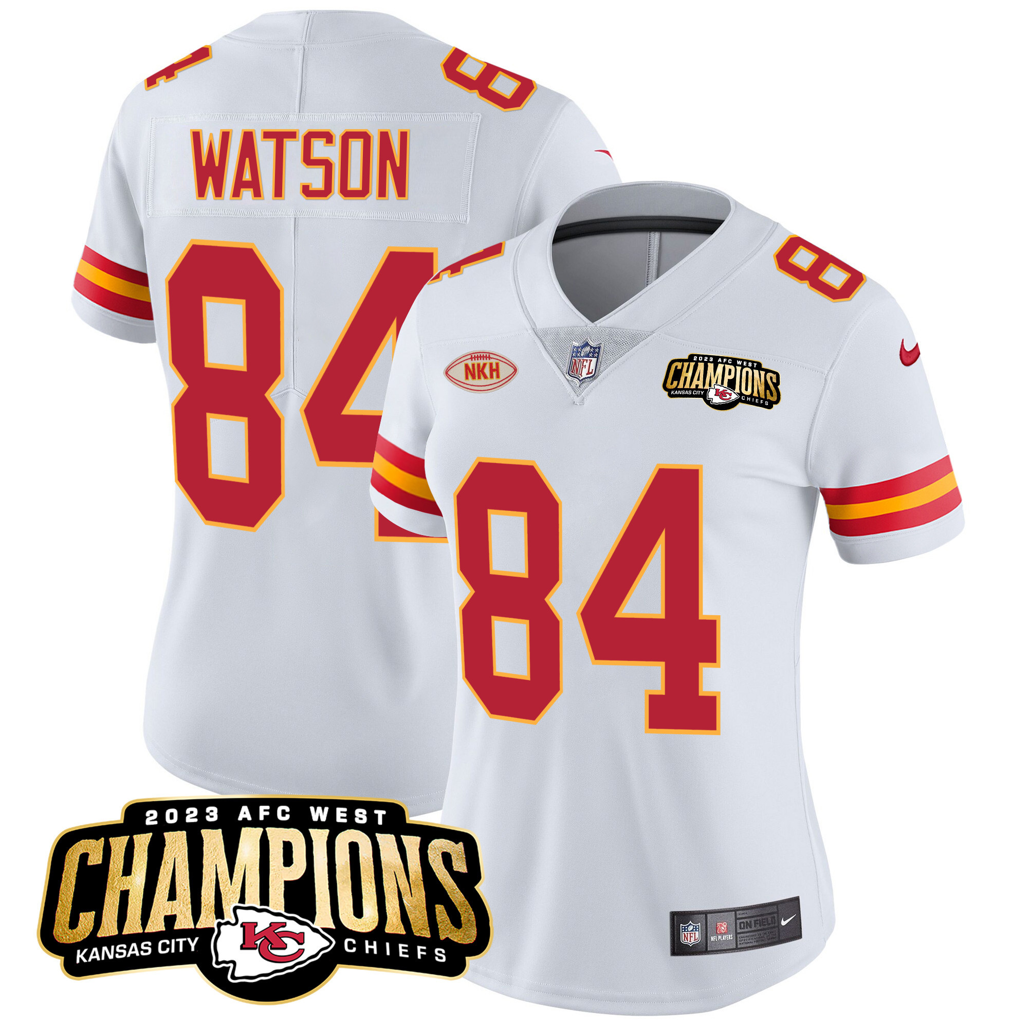 Women's Chiefs 2023 AFC West Champions Patch Vapor Limited Jersey - All Stitched - Image 41