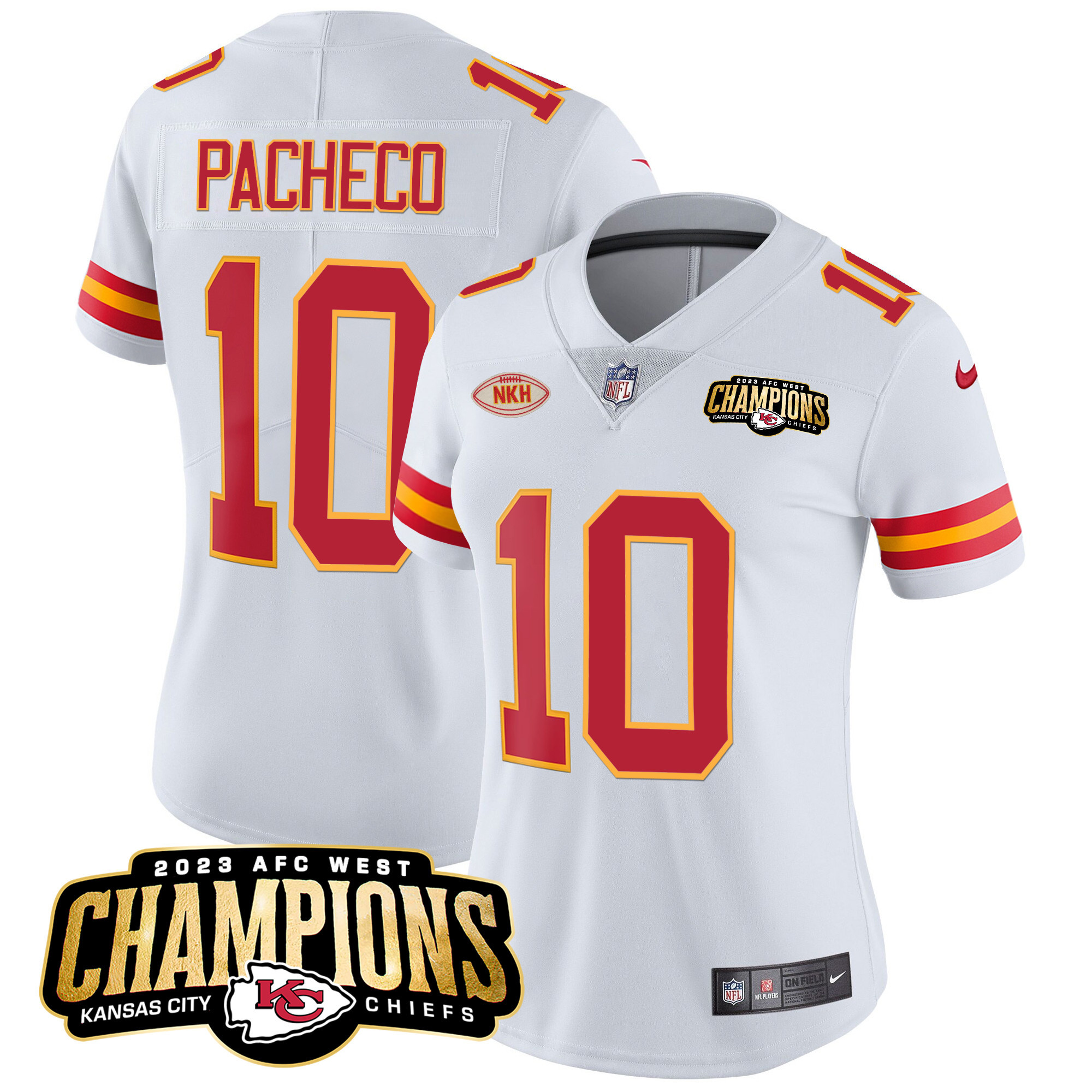 Women's Chiefs 2023 AFC West Champions Patch Vapor Limited Jersey - All Stitched - Image 40