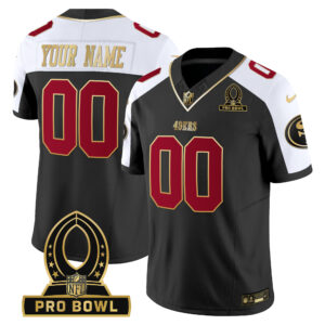 49ers 2024 Pro Bowl Patch Vapor Custom Jersey - All Stitched