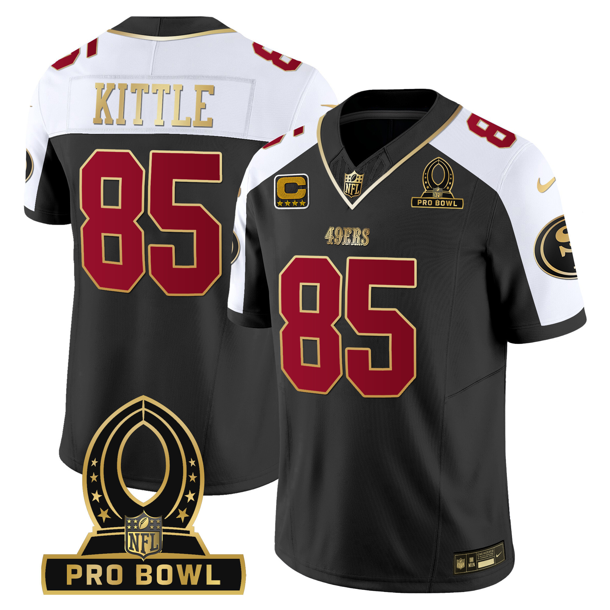 Men's 49ers 2024 Pro Bowl Patch Vapor Jersey - All Stitched - Image 3