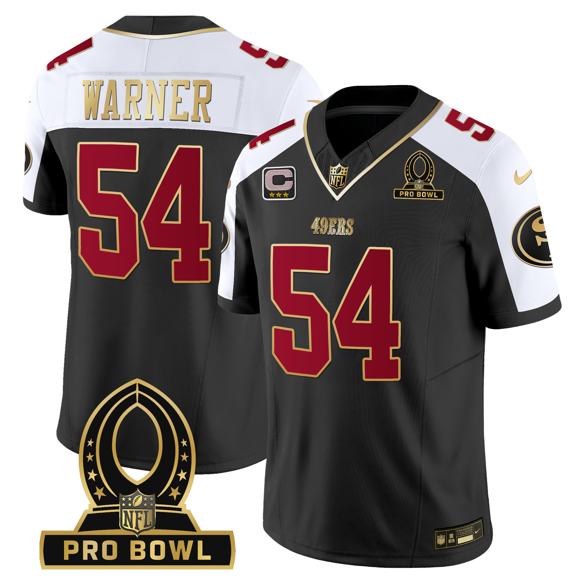 Men's 49ers 2024 Pro Bowl Patch Vapor Jersey - All Stitched - Image 5