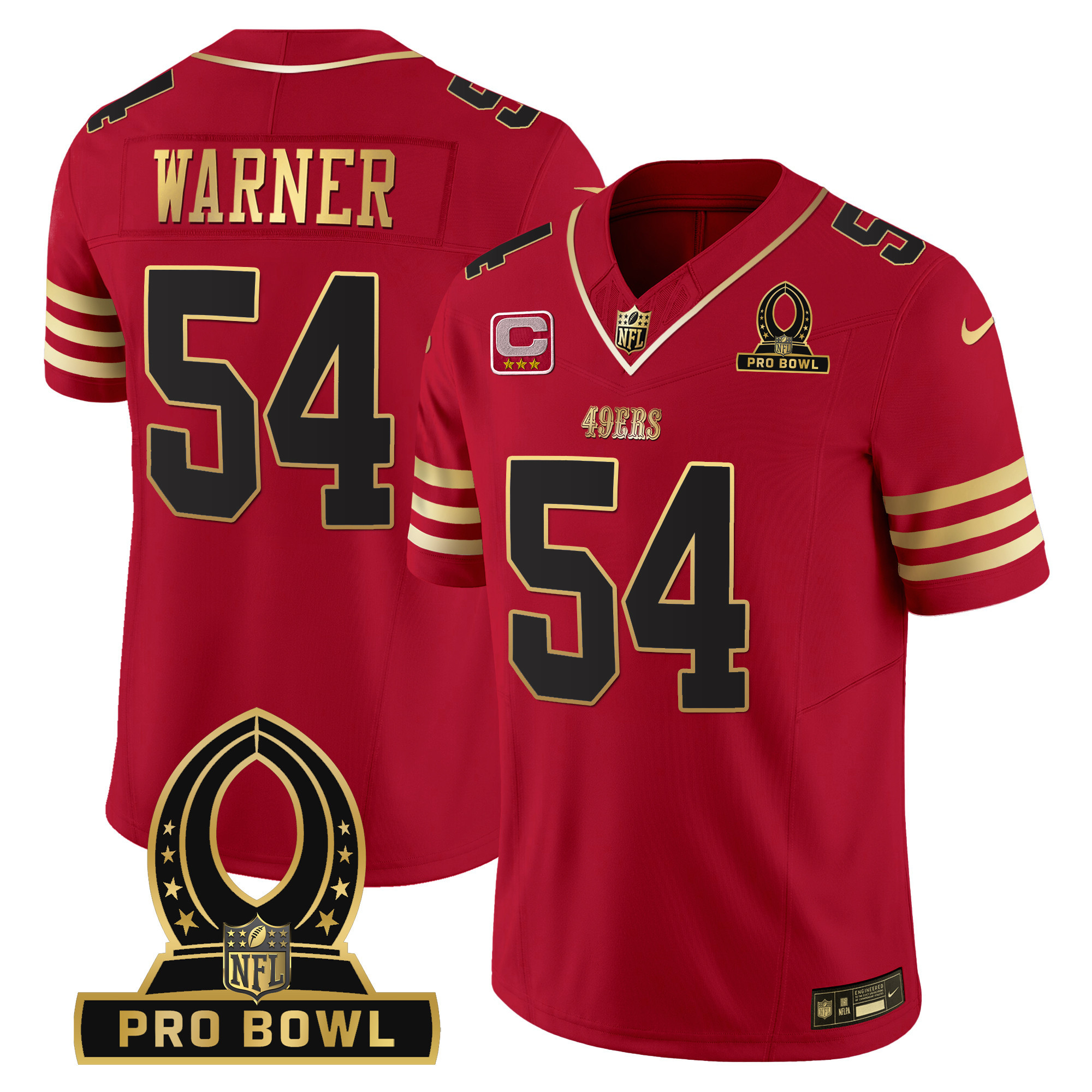 Men's 49ers 2024 Pro Bowl Patch Vapor Jersey - All Stitched - Image 10