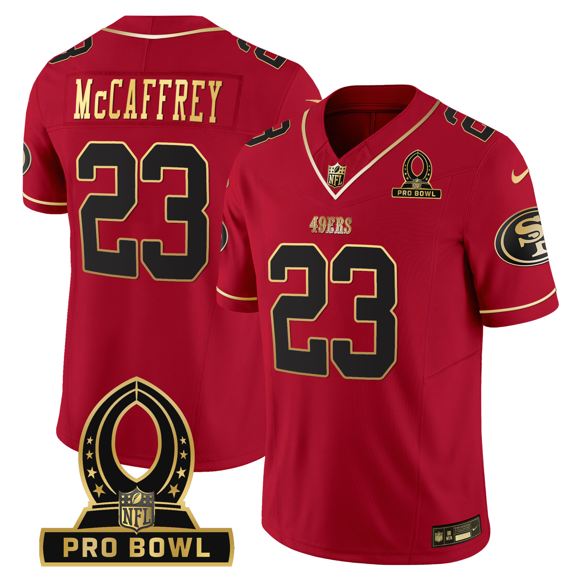 Men's 49ers 2024 Pro Bowl Patch Vapor Jersey - All Stitched - Image 12