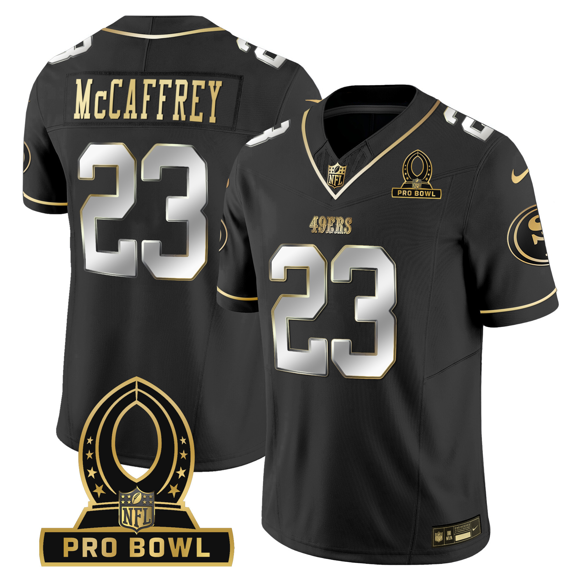 Men's 49ers 2024 Pro Bowl Patch Vapor Jersey - All Stitched - Image 22