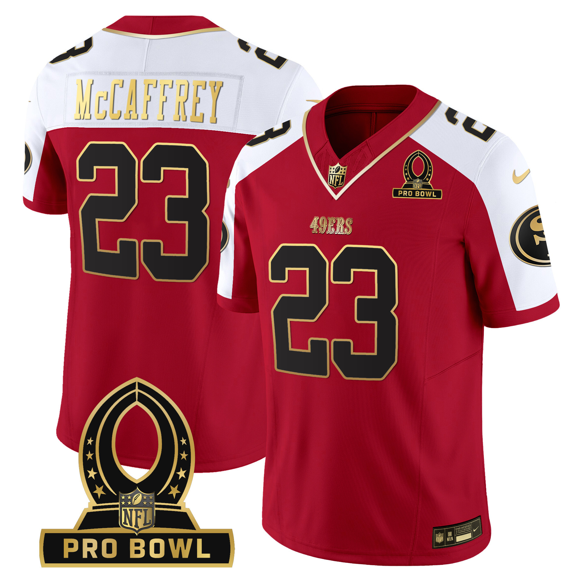 Men's 49ers 2024 Pro Bowl Patch Vapor Jersey - All Stitched - Image 17