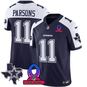 Men's Cowboys 2024 Pro Bowl Patch Vapor Jersey - All Stitched