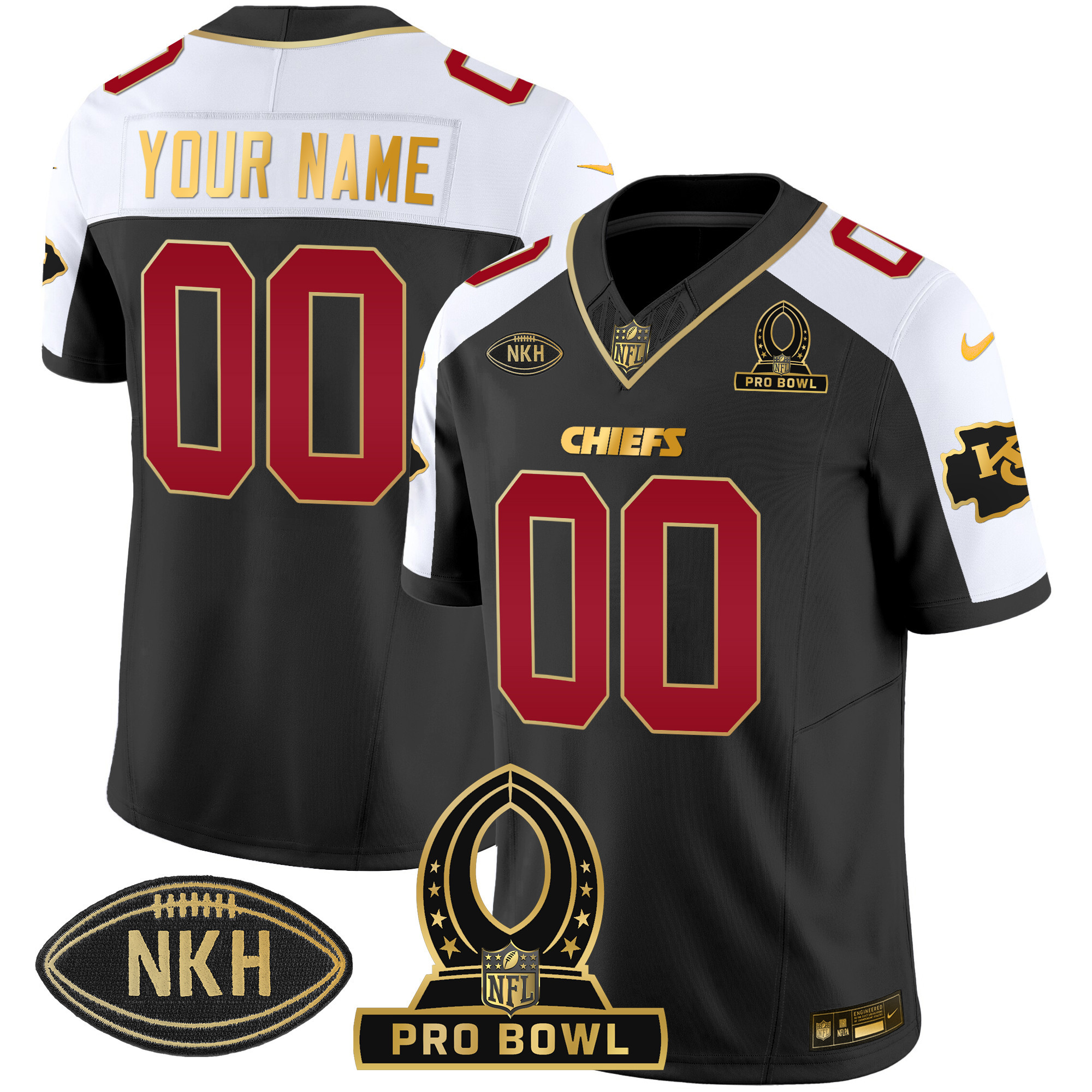 Chiefs 2024 Pro Bowl Patch Vapor Jersey - All Stitched