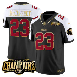 Men's 49ers 2023 NFC West Champions Patch Vapor Jersey V2 - All Stitched