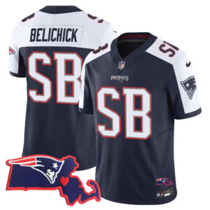 Women's Patriots Bill Belichick "SB 36, 38, 39, 49, 51 Champions" Vapor Jersey - All Stitched