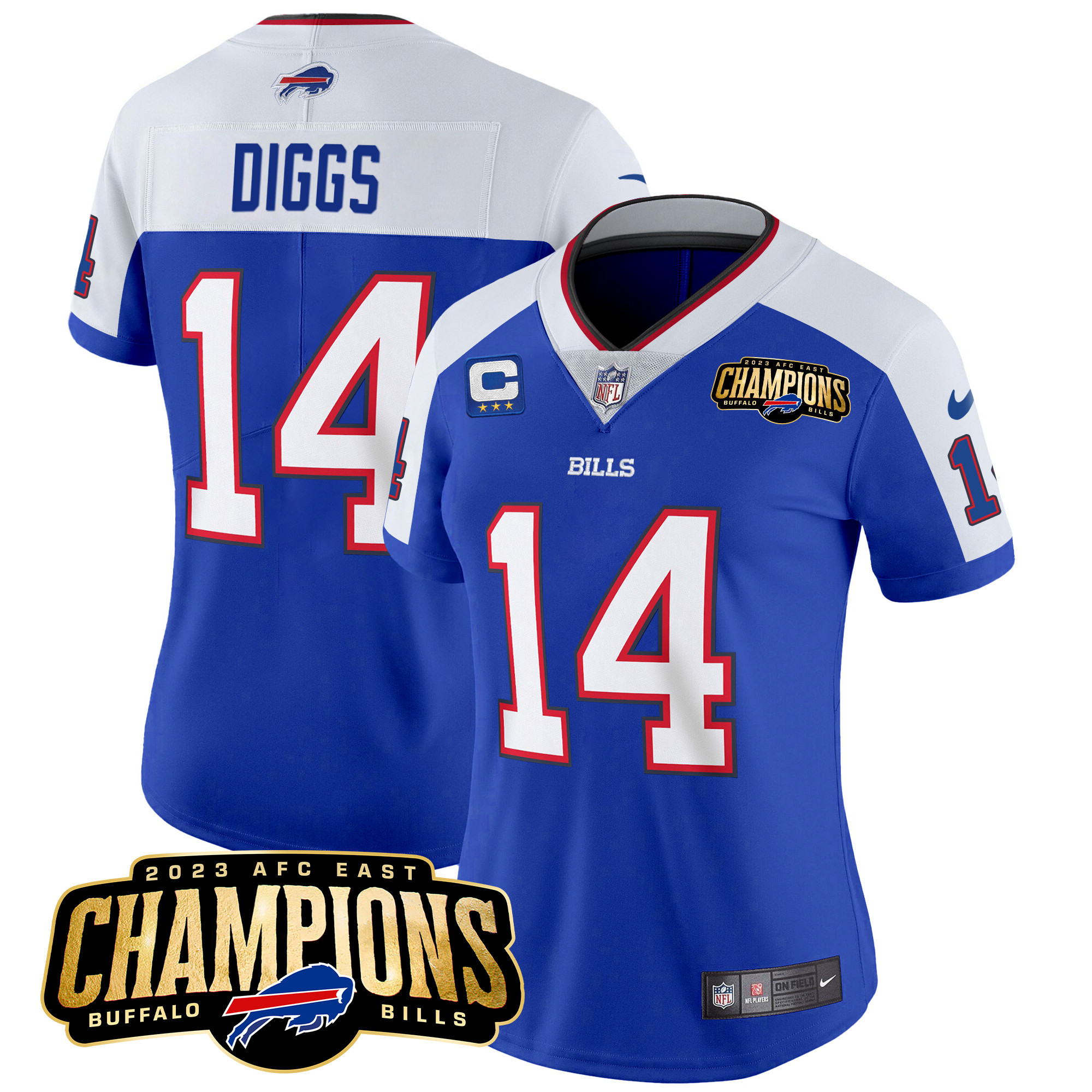 Women's Bills 2023 AFC East Champions Patch Vapor Jersey - All Stitched - Image 9