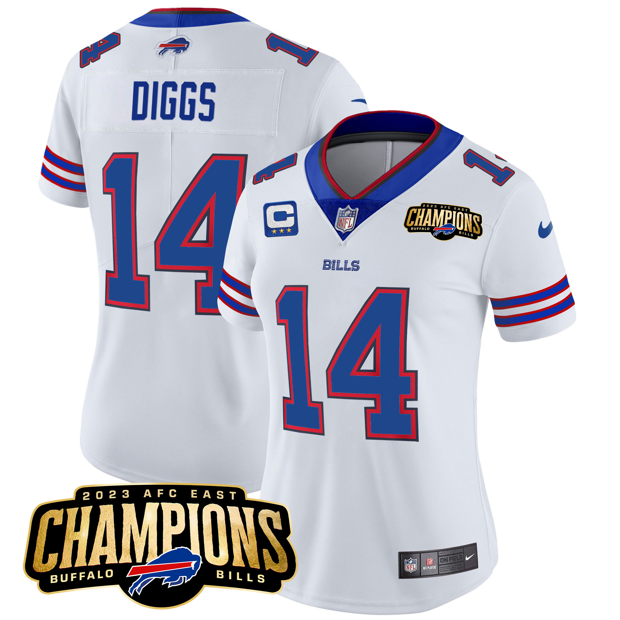 Women's Bills 2023 AFC East Champions Patch Vapor Jersey - All Stitched - Image 27