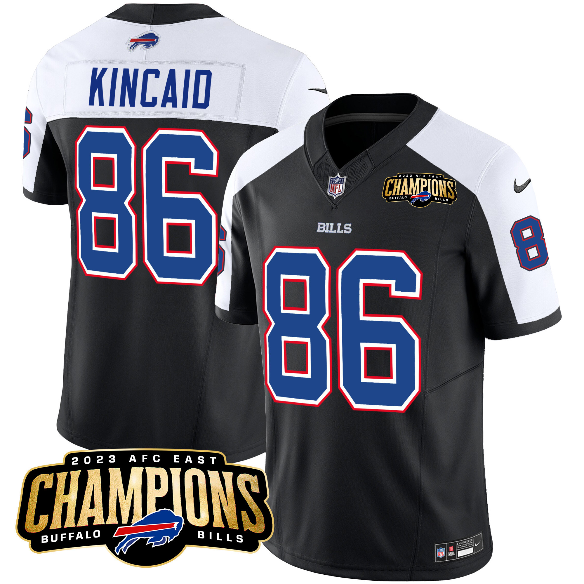 Men's Bills 2023 AFC East Champions Patch Vapor Jersey - All Stitched - Image 6