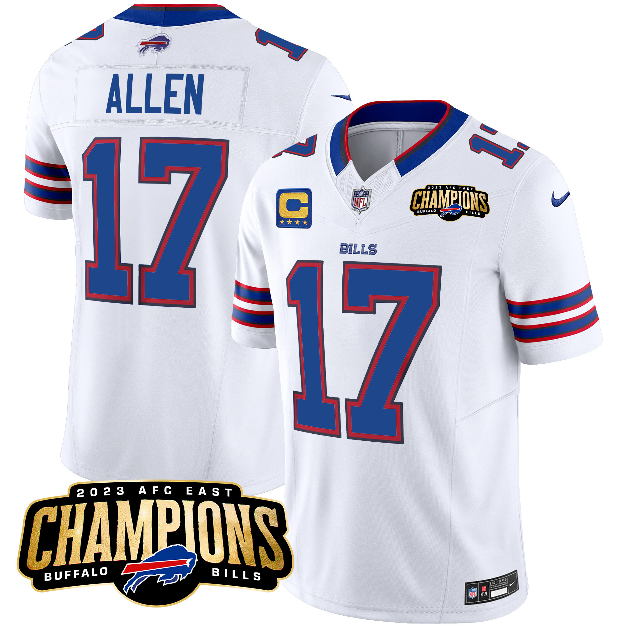 Men's Bills 2023 AFC East Champions Patch Vapor Jersey - All Stitched - Image 25