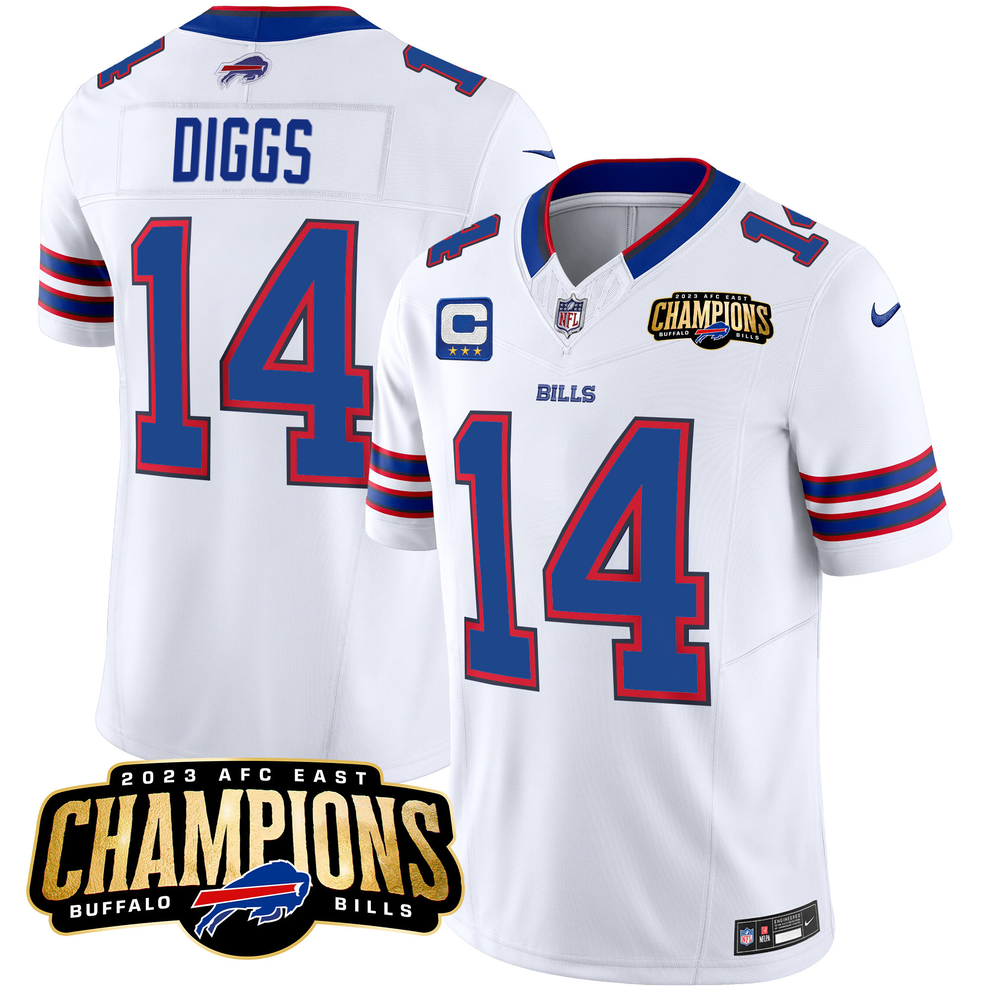 Men's Bills 2023 AFC East Champions Patch Vapor Jersey - All Stitched - Image 27