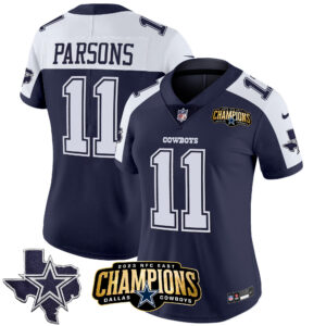 Women's Cowboys 2023 NFC East Champions Patch Vapor Jersey - All Stitched