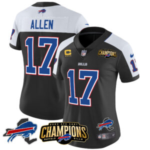 Women's Bills 2023 AFC East Champions Patch Gold Vapor Jersey V2 - All Stitched