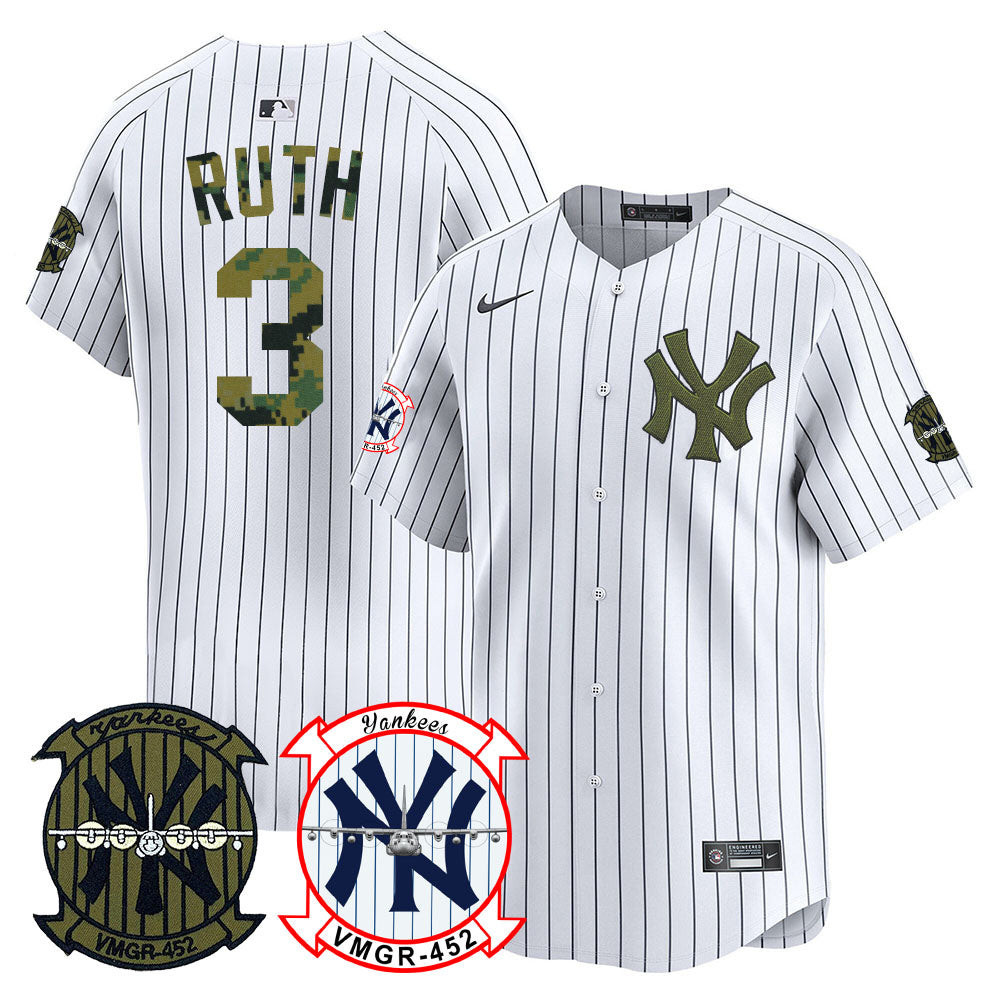 Men's New York Yankees Woodland USMC Alternate Vapor Premier Limited Jersey - All Stitched - Image 17