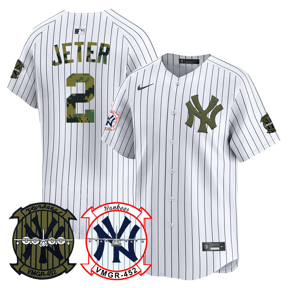 Men's New York Yankees Woodland USMC Alternate Vapor Premier Limited Jersey - All Stitched - Image 18