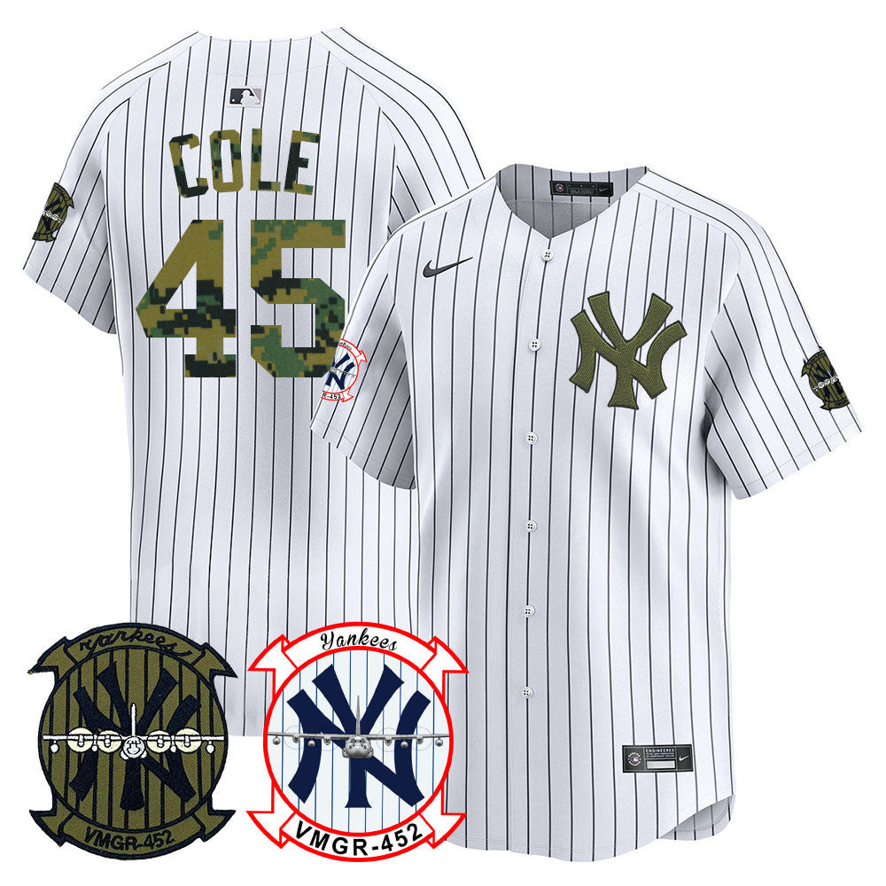 Men's New York Yankees Woodland USMC Alternate Vapor Premier Limited Jersey - All Stitched - Image 19
