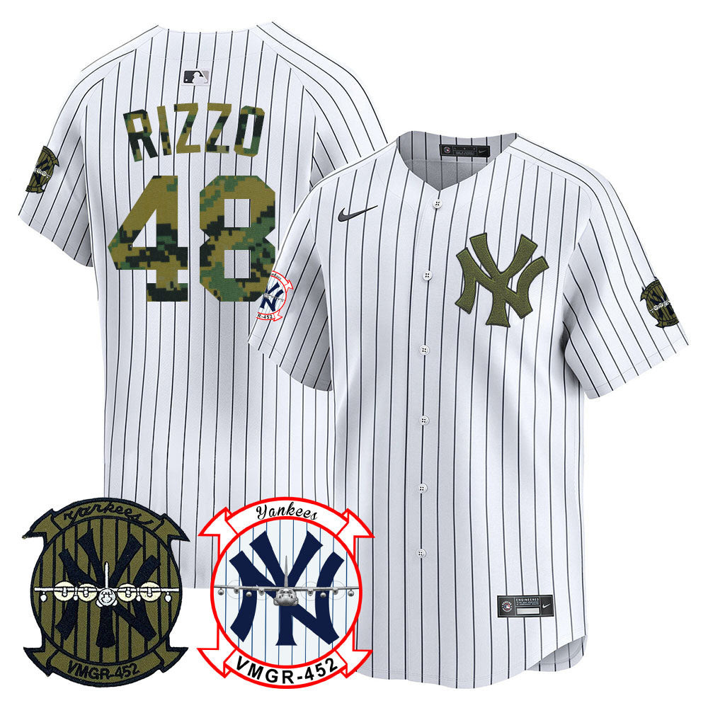 Men's New York Yankees Woodland USMC Alternate Vapor Premier Limited Jersey - All Stitched - Image 21