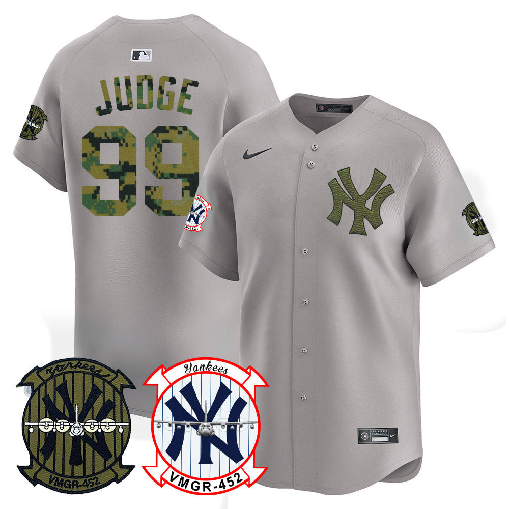 Men's New York Yankees Woodland USMC Alternate Vapor Premier Limited Jersey - All Stitched - Image 22