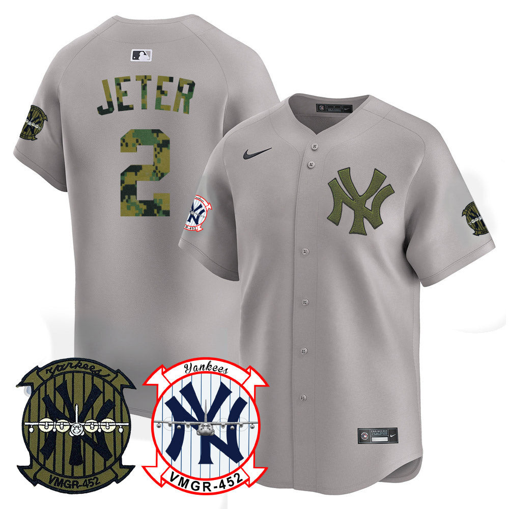 Men's New York Yankees Woodland USMC Alternate Vapor Premier Limited Jersey - All Stitched - Image 25
