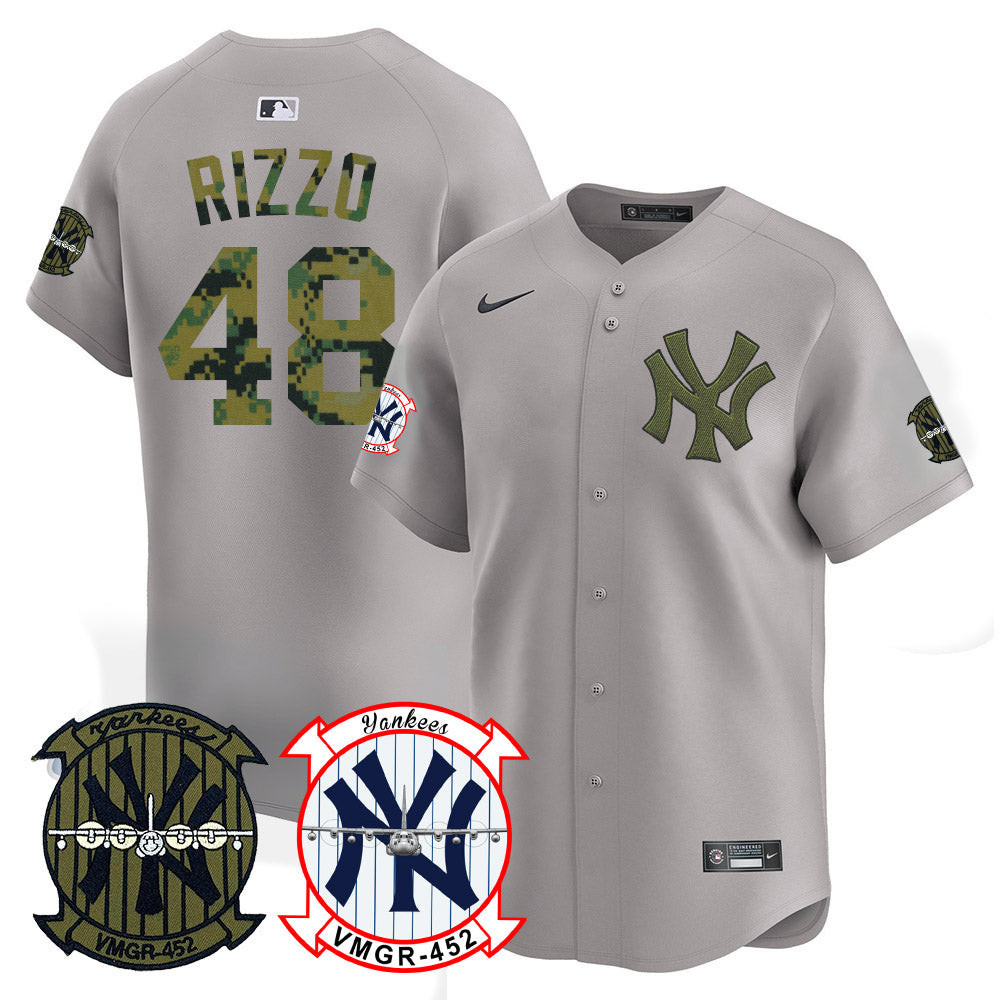 Men's New York Yankees Woodland USMC Alternate Vapor Premier Limited Jersey - All Stitched - Image 28