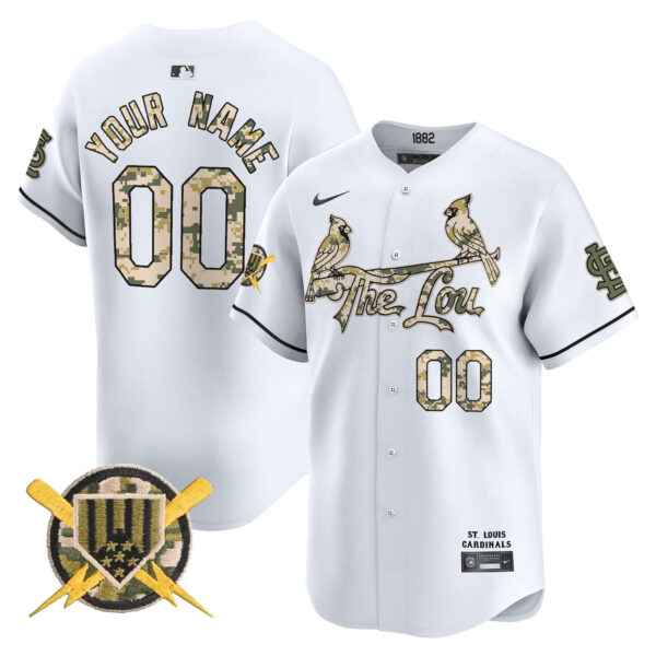 St. Louis Cardinals Armed Forces Day Vapor Premier Limited Custom Jersey - All Stitched - Image 3