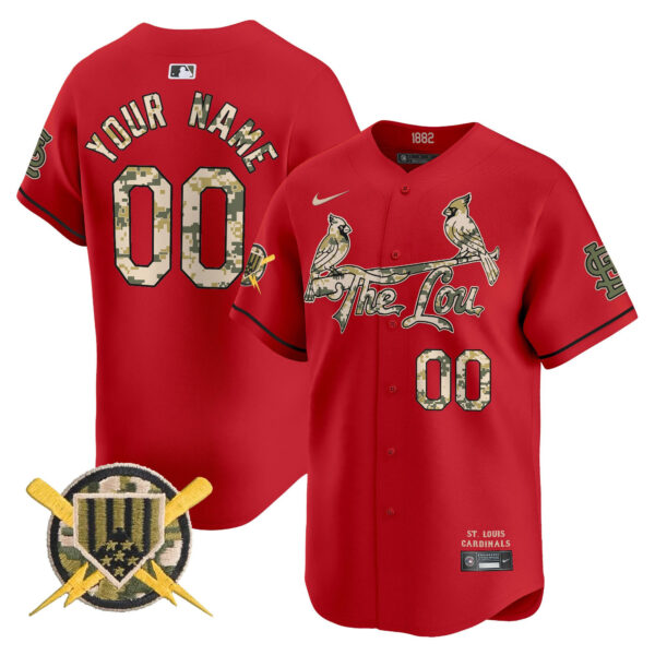St. Louis Cardinals Armed Forces Day Vapor Premier Limited Custom Jersey - All Stitched - Image 5