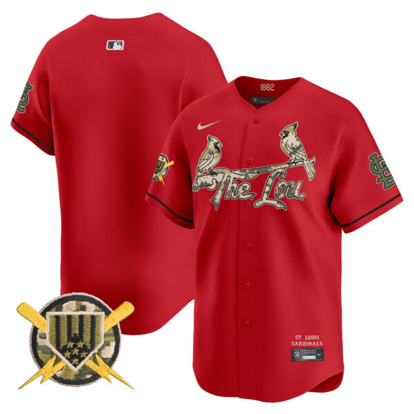 Men's St. Louis Cardinals Armed Forces Day Vapor Premier Limited Jersey - All Stitched - Image 45