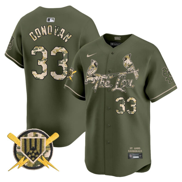 Men's St. Louis Cardinals Armed Forces Day Vapor Premier Limited Jersey - All Stitched - Image 5