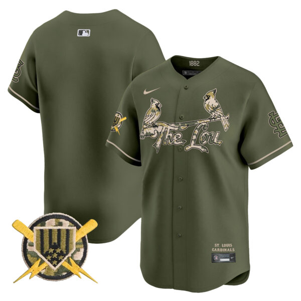 Men's St. Louis Cardinals Armed Forces Day Vapor Premier Limited Jersey - All Stitched - Image 9