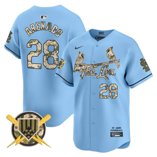 Men's St. Louis Cardinals Armed Forces Day Vapor Premier Limited Jersey - All Stitched - Image 13