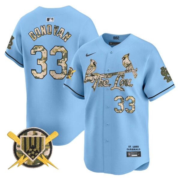 Men's St. Louis Cardinals Armed Forces Day Vapor Premier Limited Jersey - All Stitched - Image 14