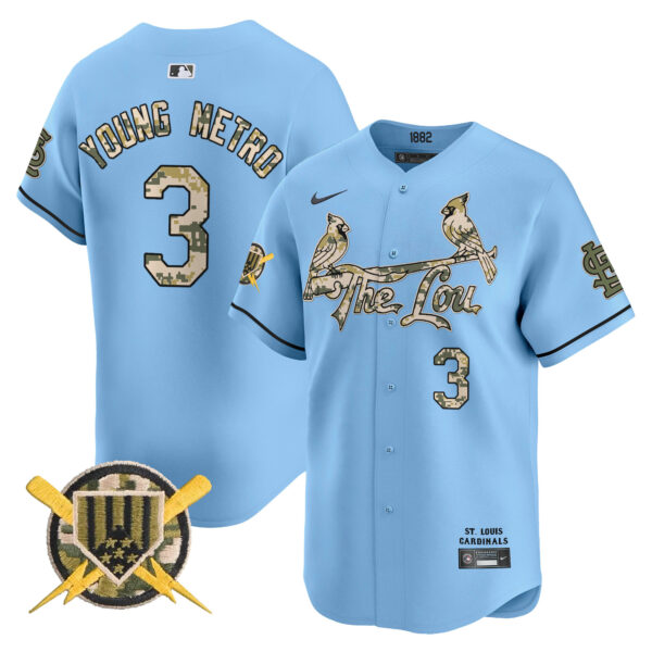 Men's St. Louis Cardinals Armed Forces Day Vapor Premier Limited Jersey - All Stitched - Image 16