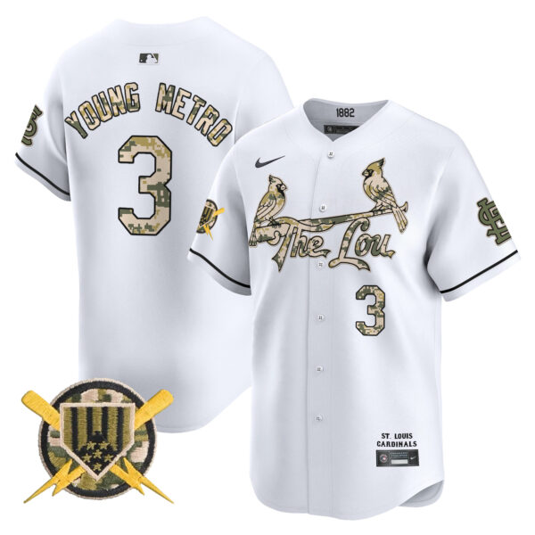 Men's St. Louis Cardinals Armed Forces Day Vapor Premier Limited Jersey - All Stitched - Image 25