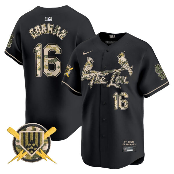 Men's St. Louis Cardinals Armed Forces Day Vapor Premier Limited Jersey - All Stitched - Image 30
