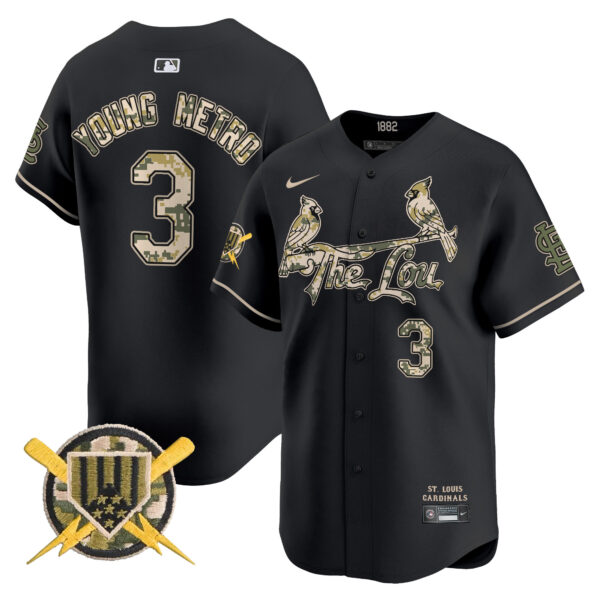 Men's St. Louis Cardinals Armed Forces Day Vapor Premier Limited Jersey - All Stitched - Image 34