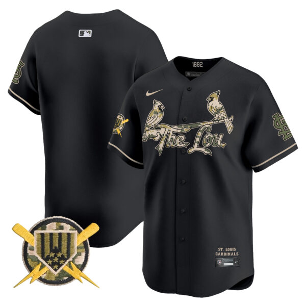 Men's St. Louis Cardinals Armed Forces Day Vapor Premier Limited Jersey - All Stitched - Image 36