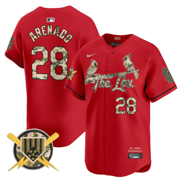 Men's St. Louis Cardinals Armed Forces Day Vapor Premier Limited Jersey - All Stitched - Image 40