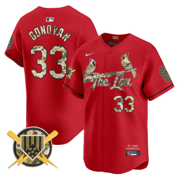 Men's St. Louis Cardinals Armed Forces Day Vapor Premier Limited Jersey - All Stitched - Image 41
