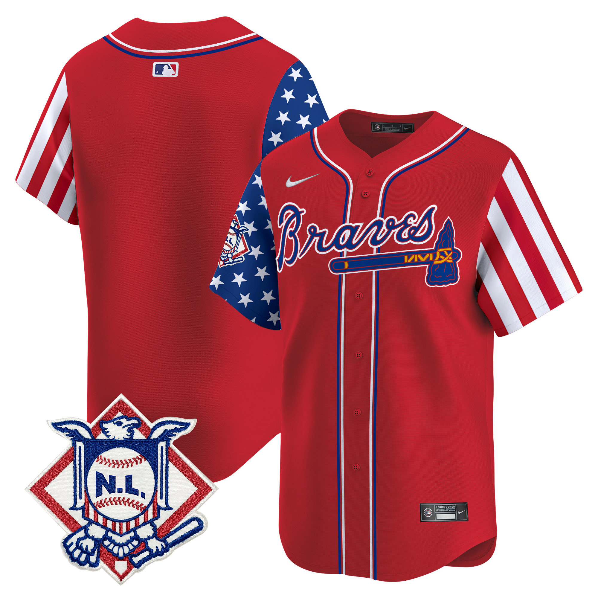 Men's Atlanta Braves 2024 Fourth of July Vapor Premier Limited Jersey V2 - All Stitched - Image 18