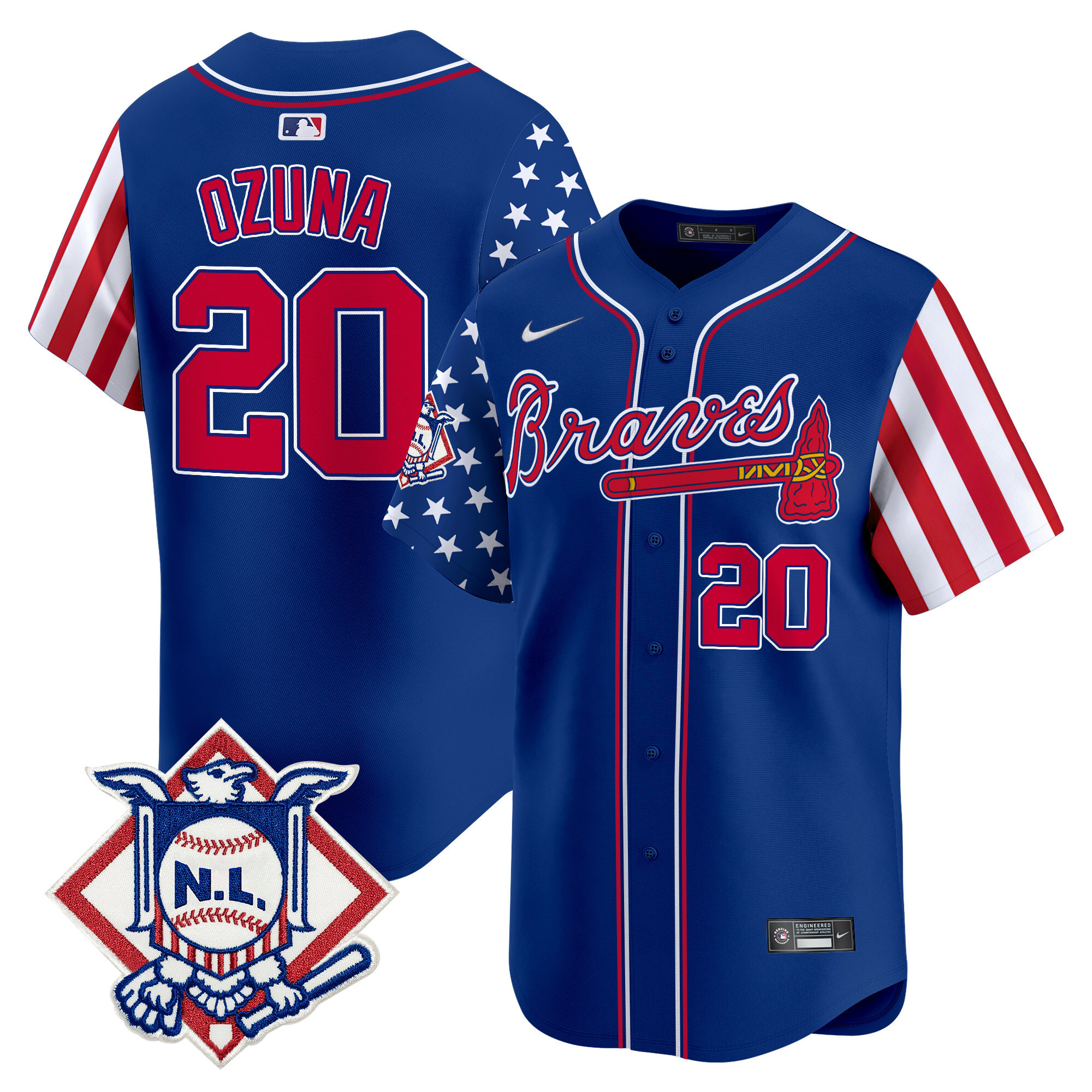 Men's Atlanta Braves 2024 Fourth of July Vapor Premier Limited Jersey V2 - All Stitched - Image 21