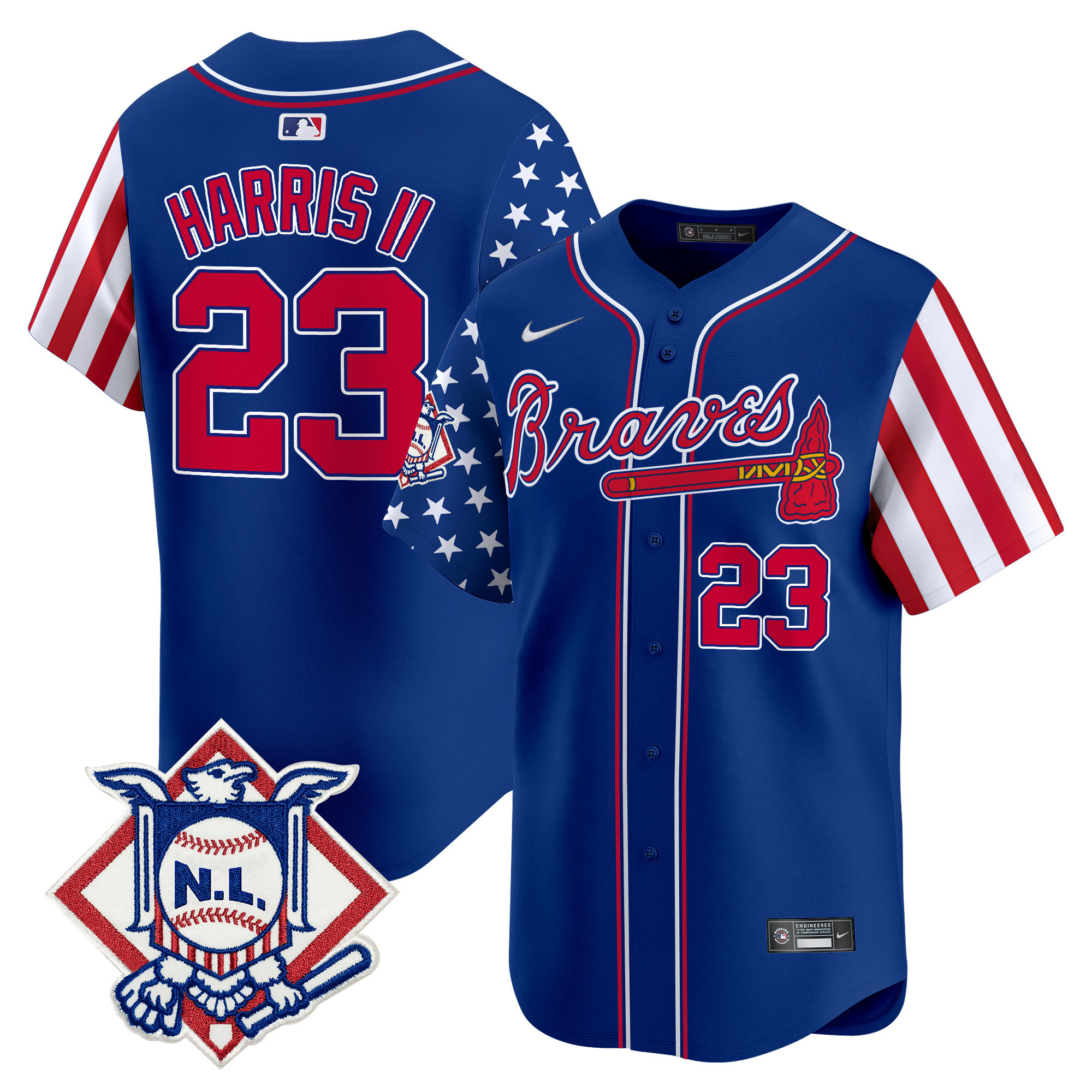 Men's Atlanta Braves 2024 Fourth of July Vapor Premier Limited Jersey V2 - All Stitched - Image 23