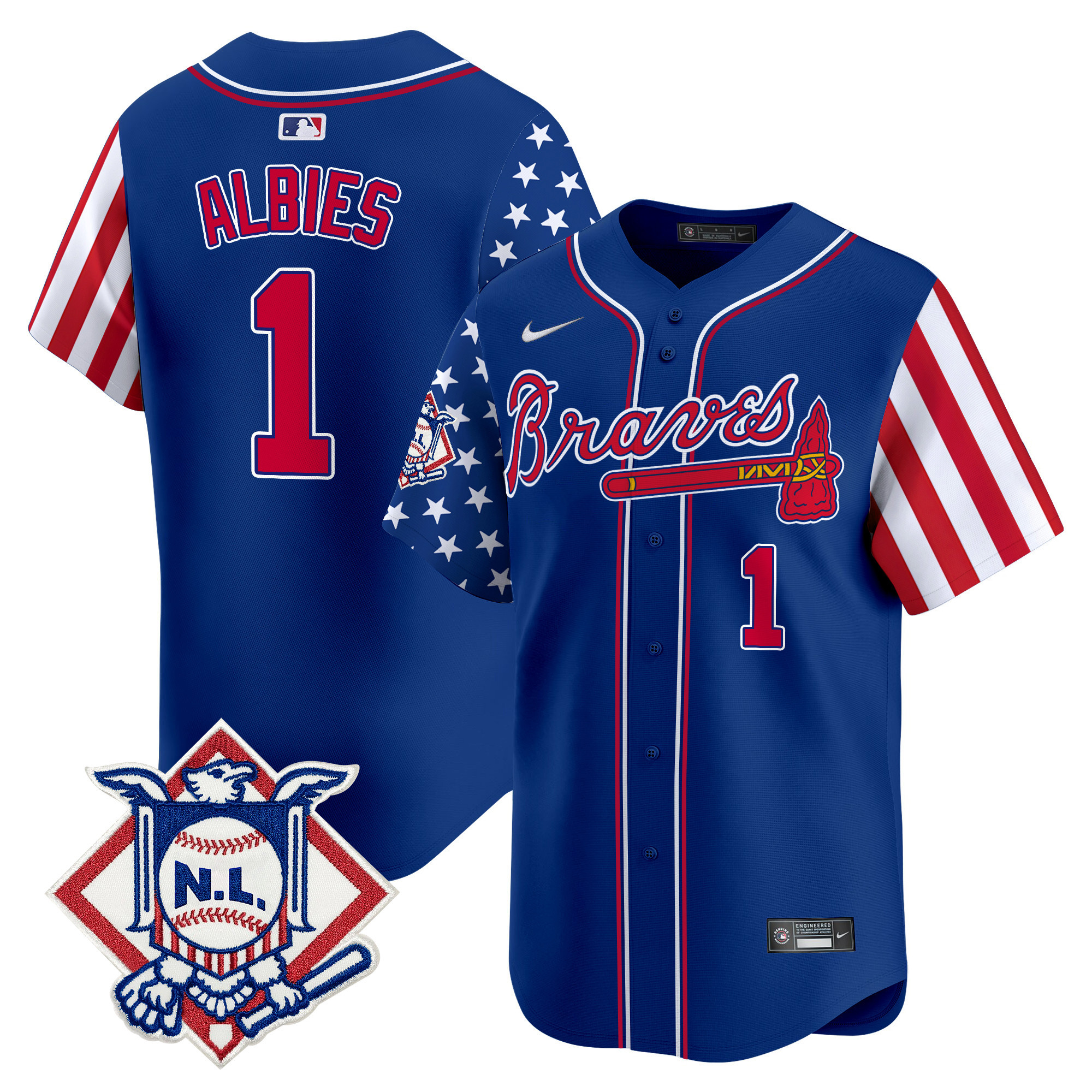 Men's Atlanta Braves 2024 Fourth of July Vapor Premier Limited Jersey V2 - All Stitched - Image 25
