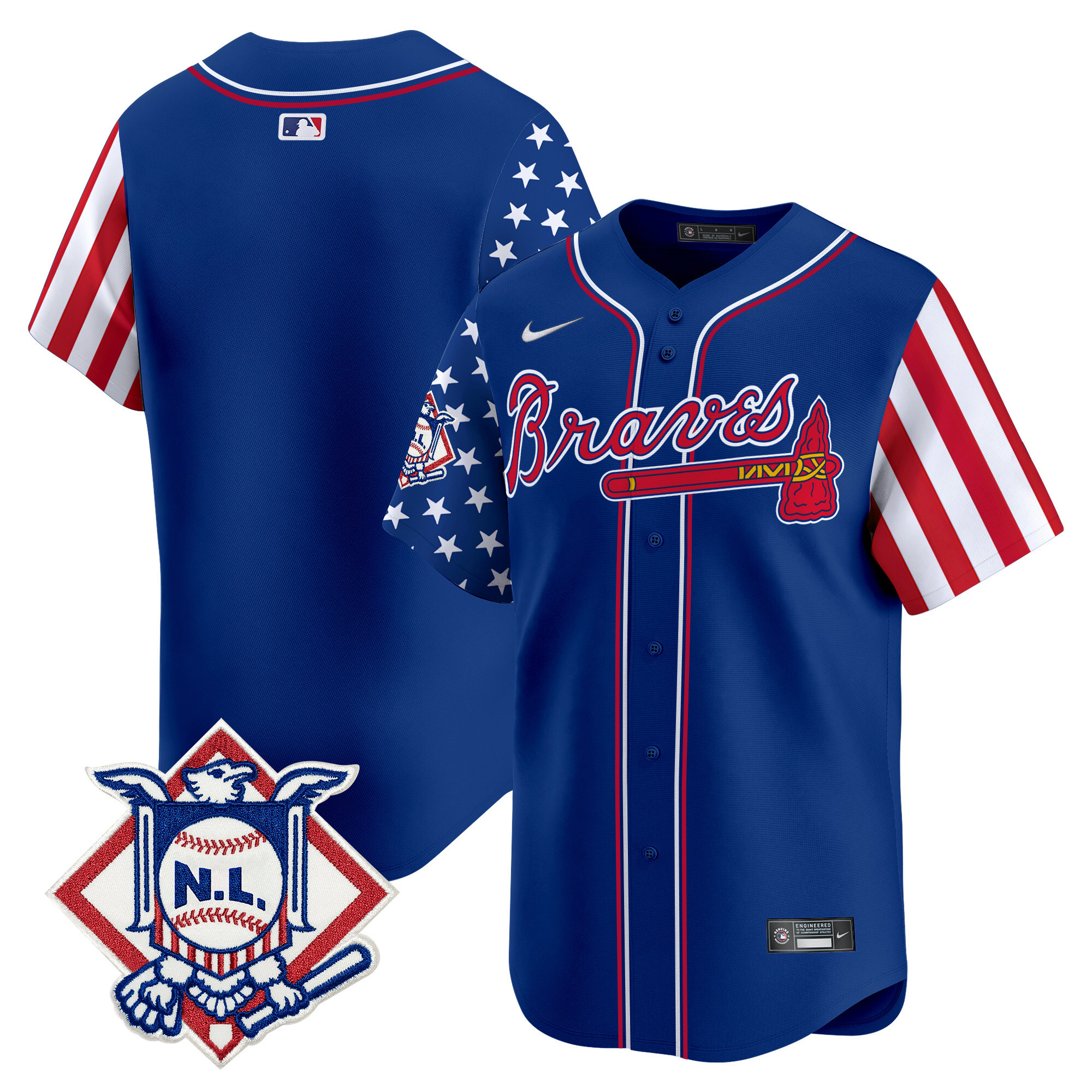 Men's Atlanta Braves 2024 Fourth of July Vapor Premier Limited Jersey V2 - All Stitched - Image 27