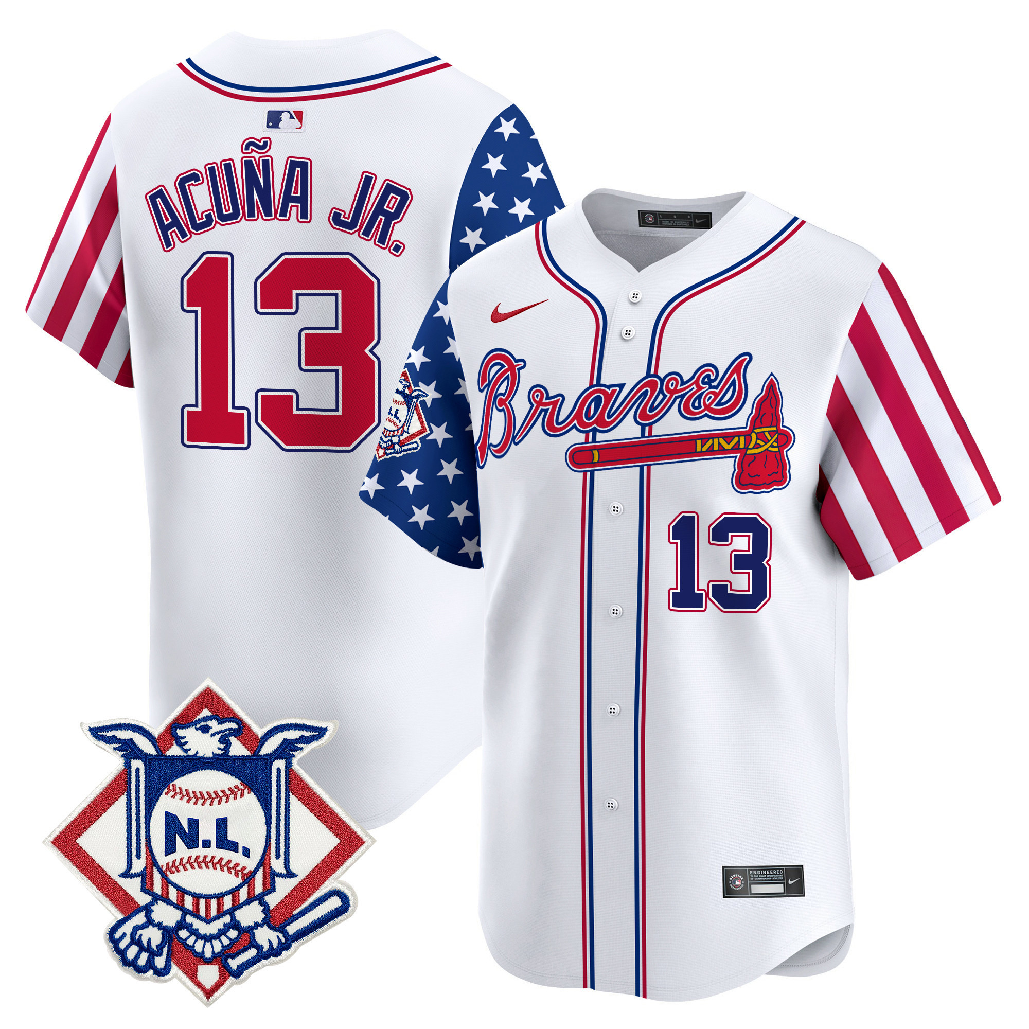 Men's Atlanta Braves 2024 Fourth of July Vapor Premier Limited Jersey V2 - All Stitched
