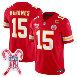 Men's Kansas City Chiefs Christmas Patch Vapor Limited Jersey - All Stitched